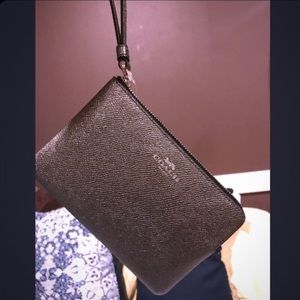 Brand New Gunmetal Coach Wristlet